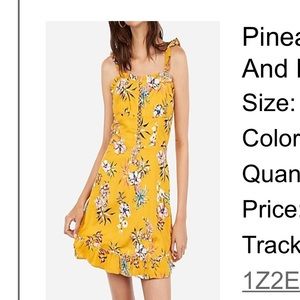 Express flower dress yellow